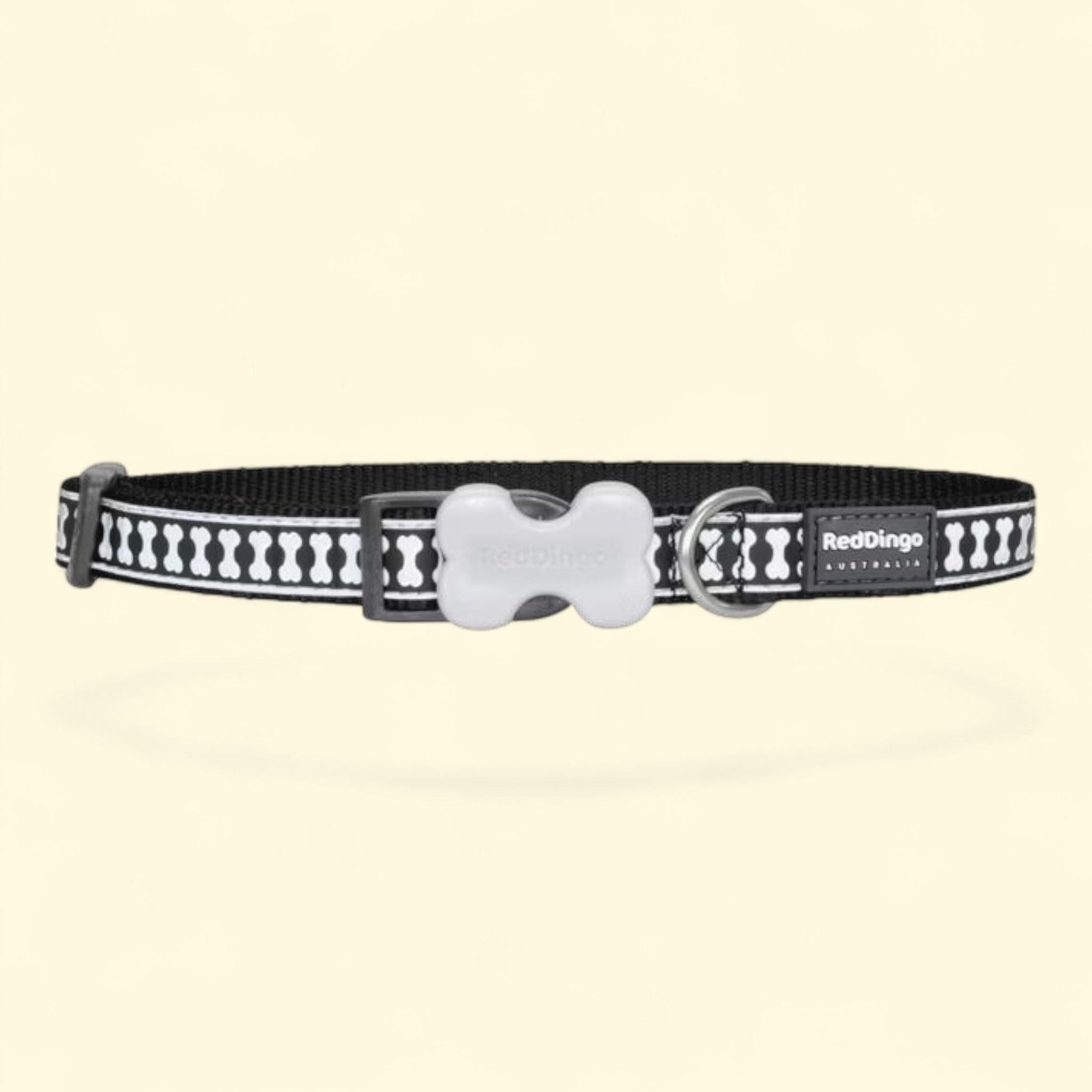 Red Dingo Reflective Bones Dog Collar, Medium — authentic US product shipped worldwide by Treatspree