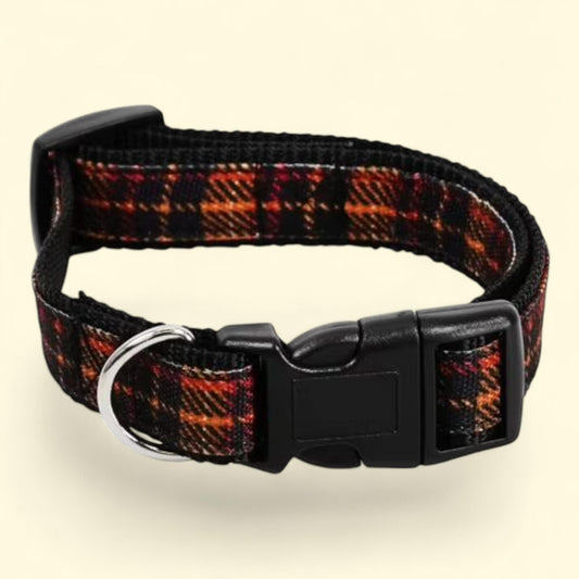 Best Furry Friends Dog Collar, Cider Plaid, Small/Medium
