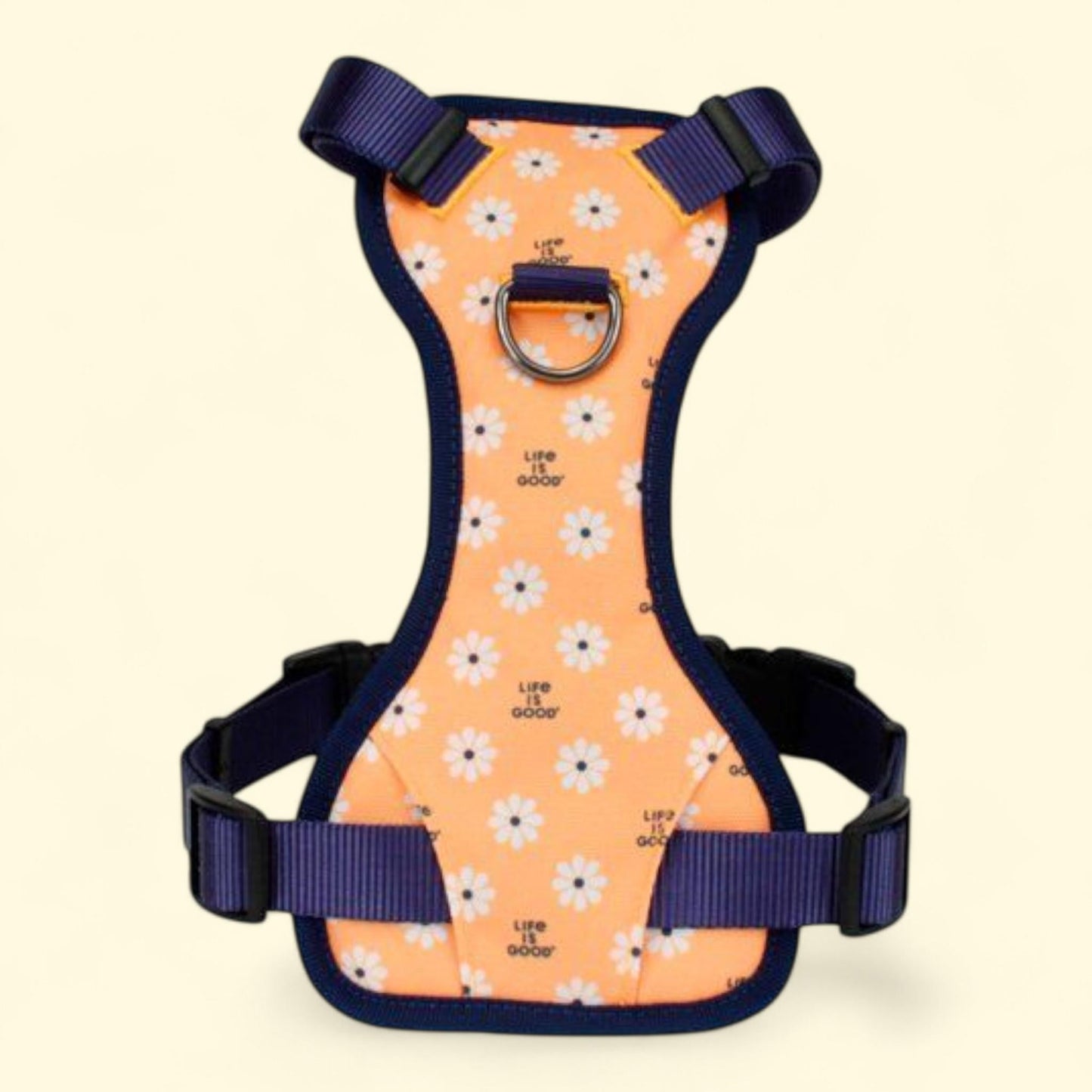 Life is Good® Dog Harness, Yellow Good Vibes, 1" x 20"-30" (Medium) — authentic US product shipped worldwide by Treatspree