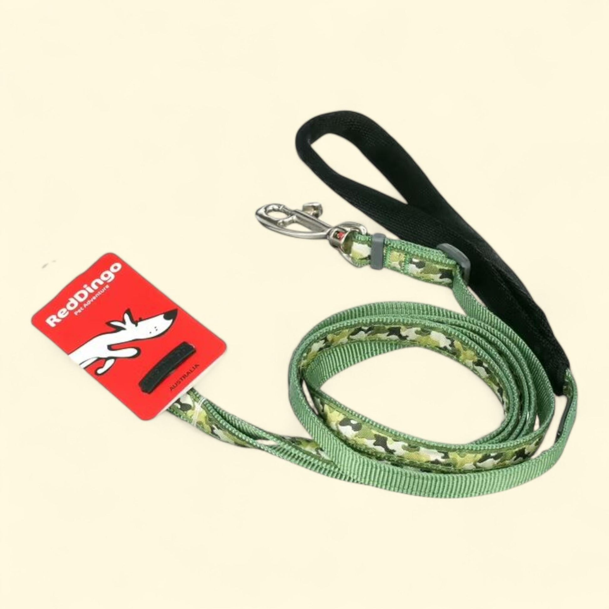Red Dingo Dog Leash, Camouflage Green, Extra-Small, Adjustable Length — authentic US product shipped worldwide by Treatspree