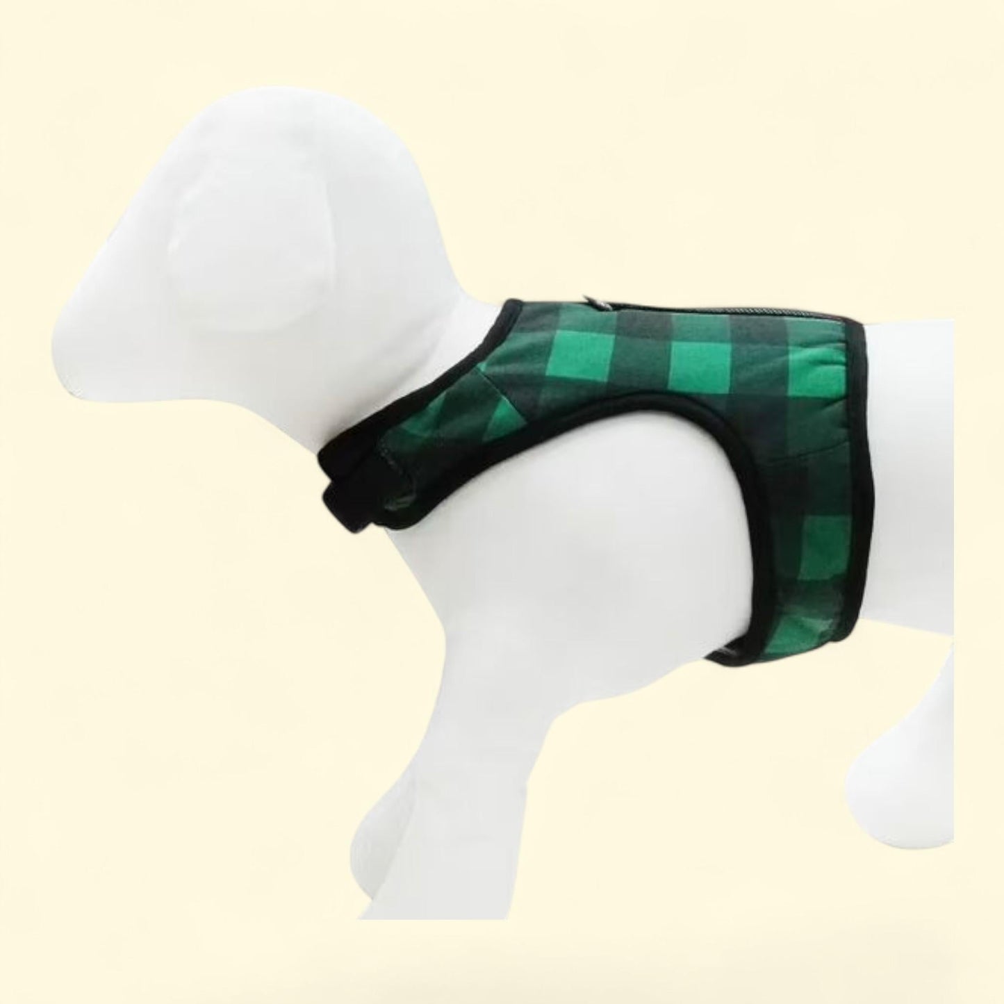 Best Furry Friends Harness, Green Buffalo Check, Small/Medium