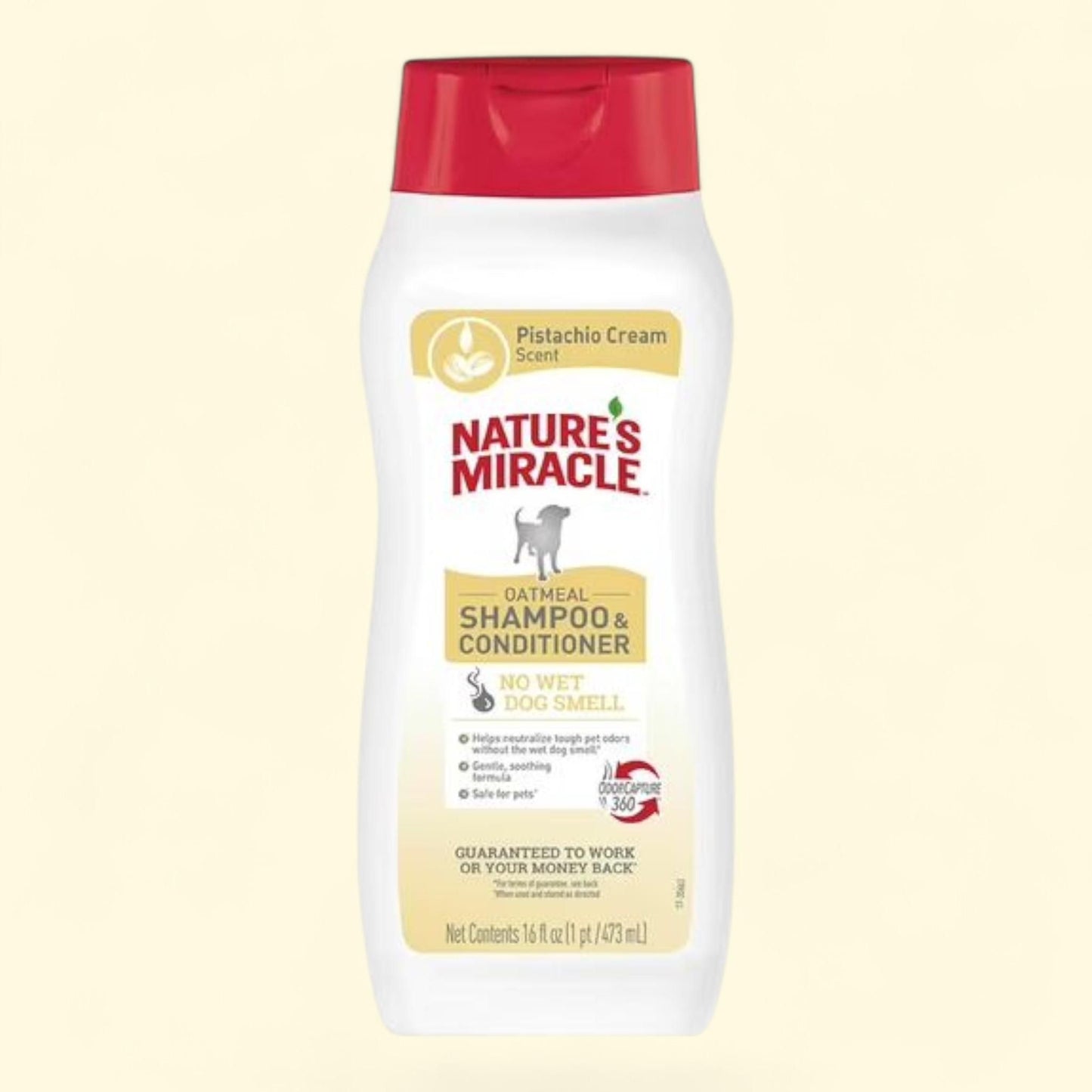 Natures Miracle Dog Shampoo & Conditioner, Pistachio Cream Scent, 16 oz