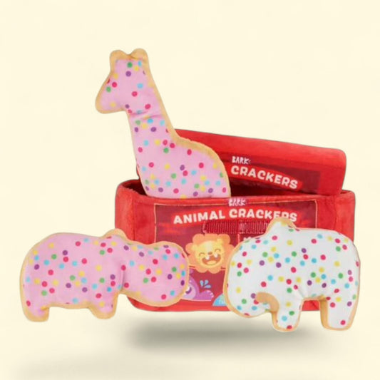 BARK Animal Squeakers Snacks Cookie Dog Toy XS/S