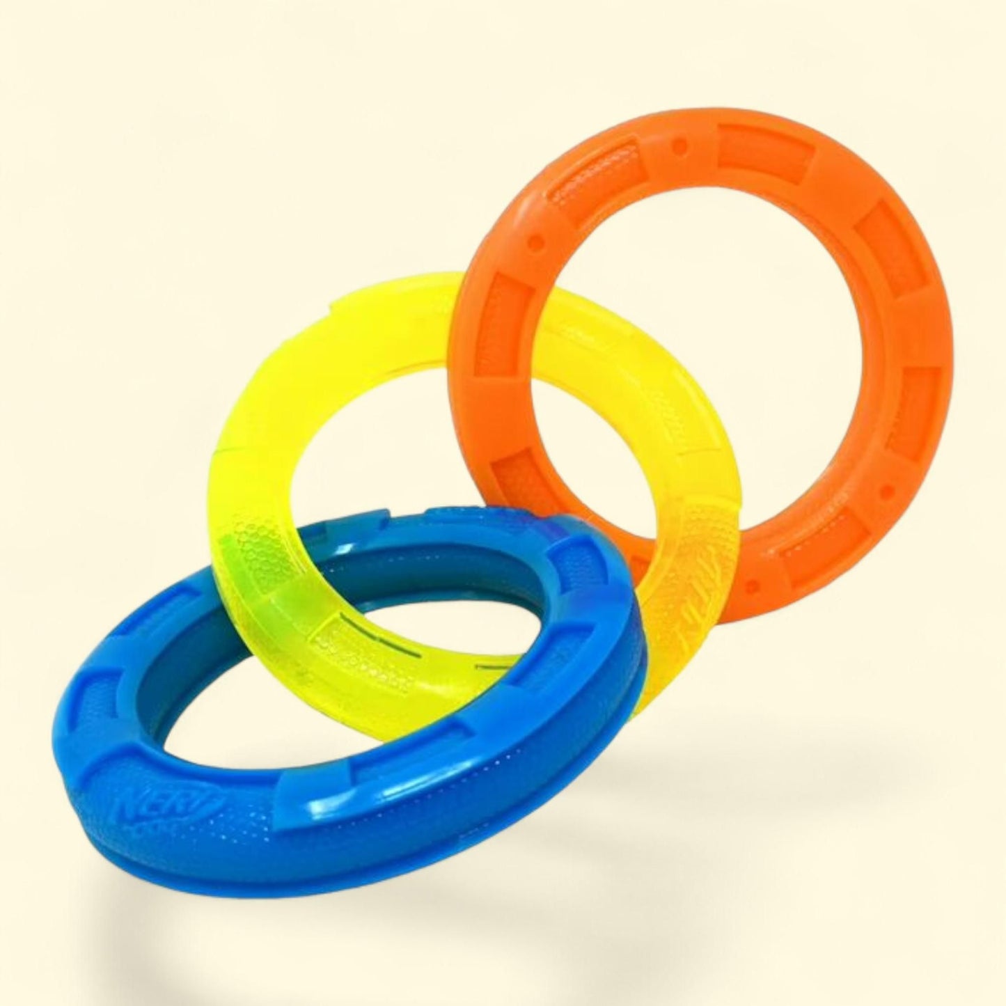 Nerf Dog TPR 3-Ring Tuff Tug Dog Toy, 10.5 inch