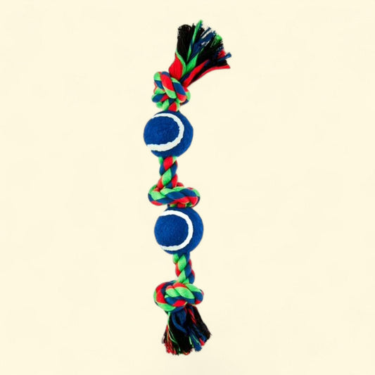 Vibrant Life Chomp and Tug Buddy Tennis Balls Dog Chew Toy