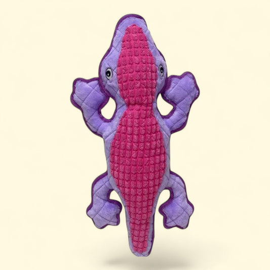 Vibrant Life Tough Buddy Lizard Dog Toy, 4-Piece, Size: Purple, Chew Level 4