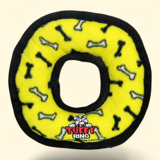 Tuffy Ring Yellow Bone Dog Toy, Medium