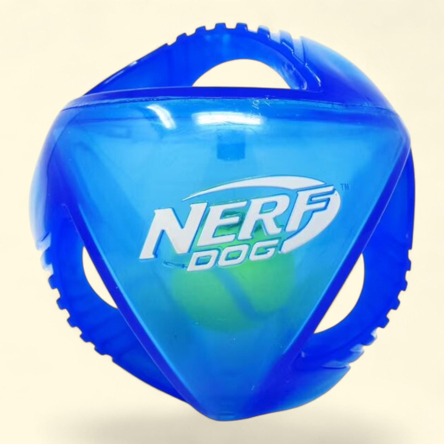Nerf Dog Rubber Rumble Ball, Blue, 5.5 inch