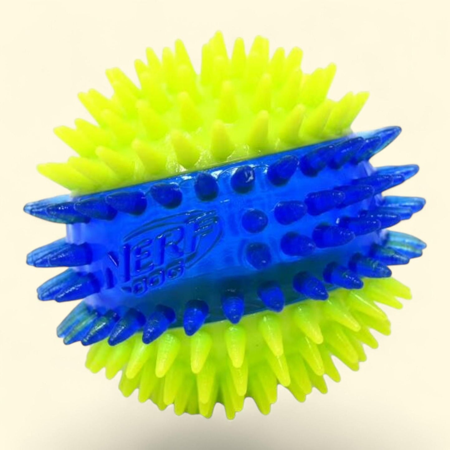 Nerf Dog Dental Spikes Squeak Ball Dog Toy, 2.7 inches