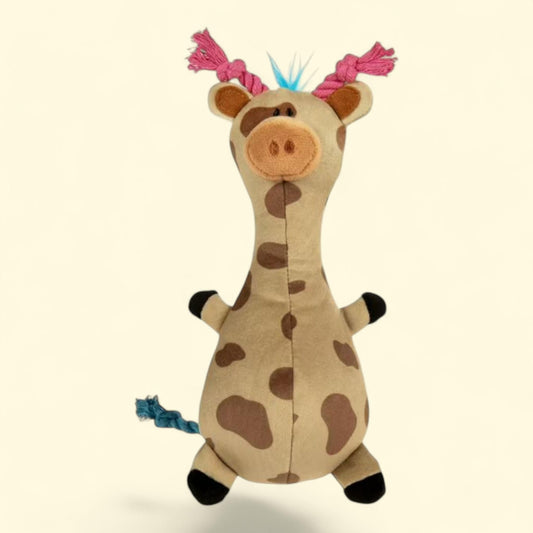 TrustyPup Long Neck Giraffe Plush Dog Toy, Small
