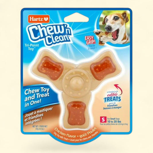 Hartz Chew 'n Clean Tri-Point Chew Toy, Small