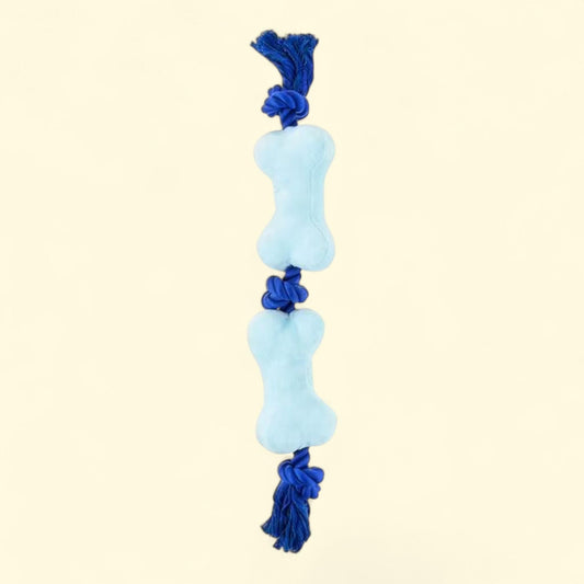 Vibrant Life Chomp and Tug Buddy Squeaky Bones Dog Chew Toy