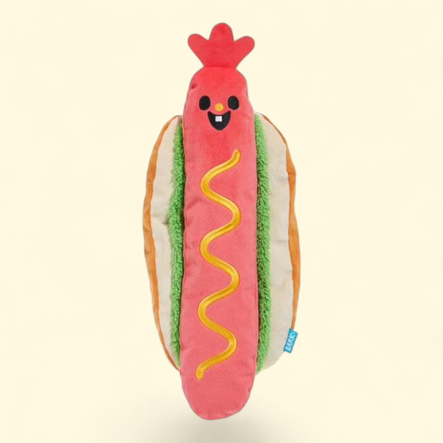 BARK Barkin Egg & Cheese Dog Toy, Multi-color, Barkfest in Bed