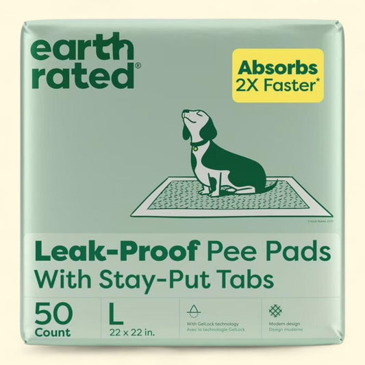 Earth Rated Pee Pads, L, 22x22 in., 50ct