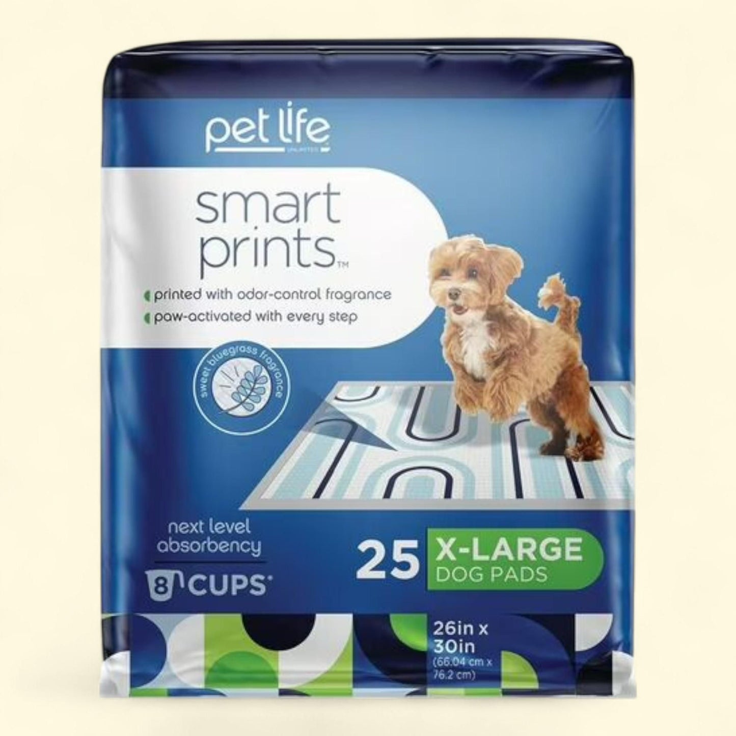 Pet Life Unlimited Dog Pads, Smart Prints, XL, 25ct
