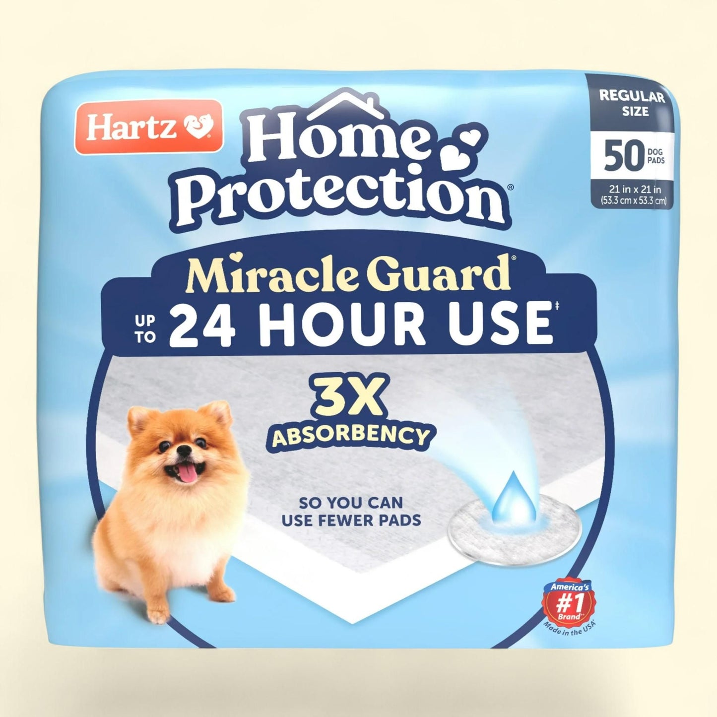 Hartz Home Protection Dog Pads, Regular, 50 Count