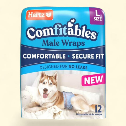 Hartz Comfitables Dog Wraps, Large 12 Count