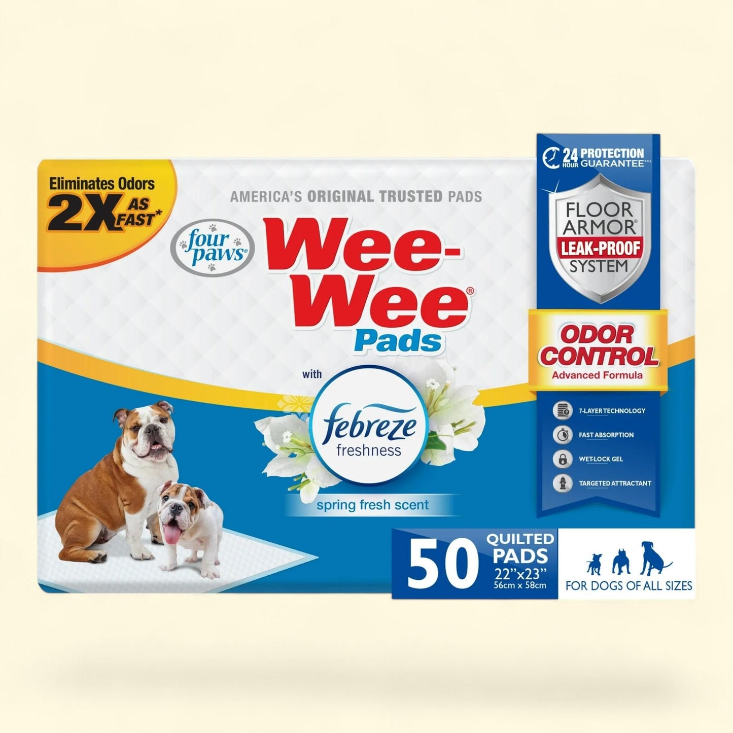 Four Paws Wee-Wee Puppy Pads, 50 Count