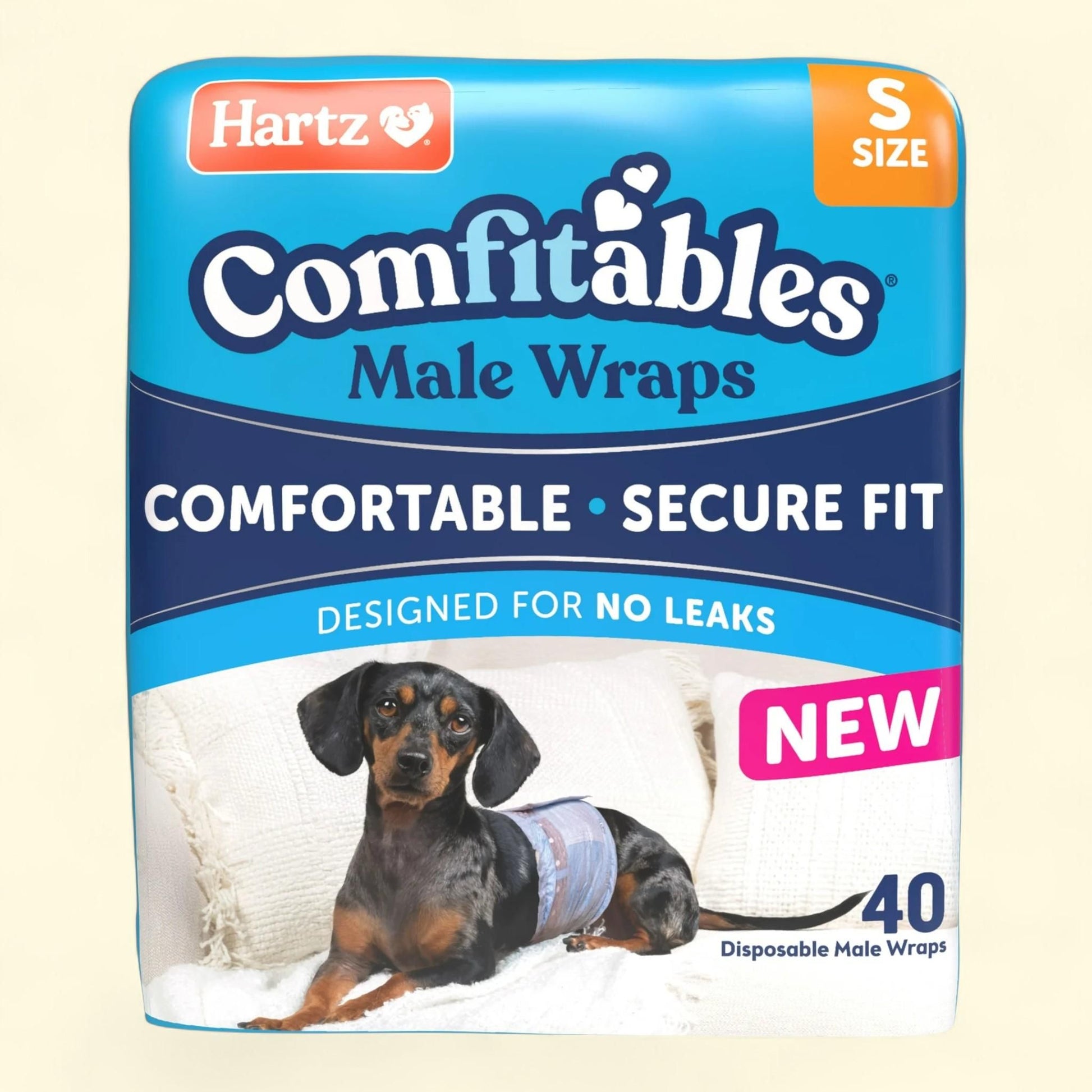 Hartz Comfitables Male Dog Wraps, Small 40 Count — authentic US product shipped worldwide by Treatspree
