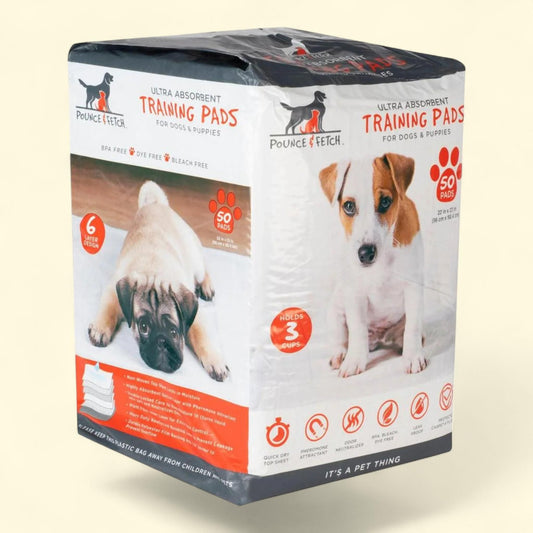 Pounce + Fetch Dog Training Pads, 50 Pack