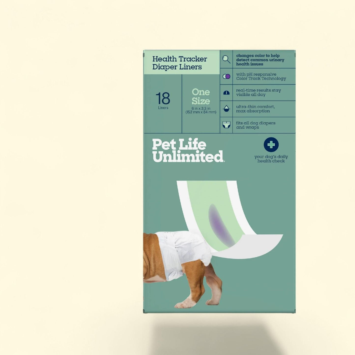 Pet Life Unlimited Health Tracker Diaper Liners, 18ct