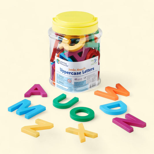 Learning Resources Jumbo Magnetic Uppercase Letters, ABC, Ages 3 and Up