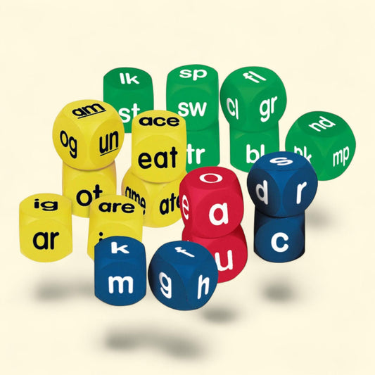 Learning Resources Soft Foam Phonics Cubes Class Set, 18 pieces