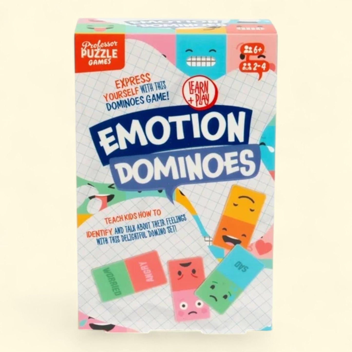 Professor Puzzle Emotion Dominoes, One Size — authentic US product shipped worldwide by Treatspree