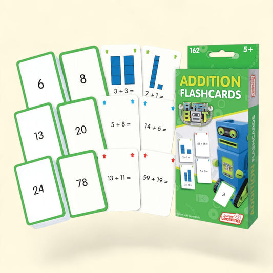 Junior Learning Addition Flashcards, Ages 5-6, Kindergarten Grade 1, Math, Educational Resources