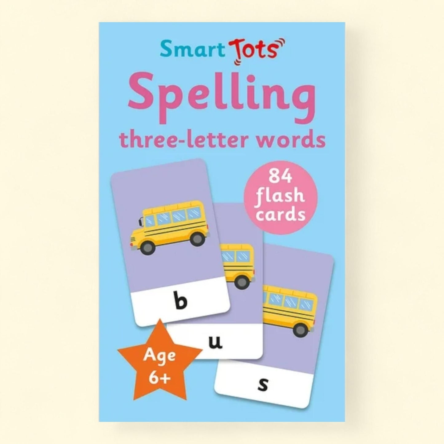 Smart Tots Flash Cards Spelling, Three-Letter Words, Paperback, Ages 6+