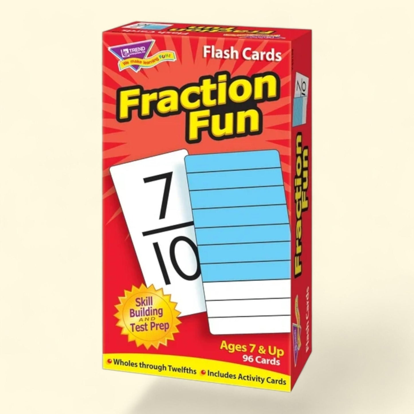 Trend Fraction Fun Flash Card, Standard Size