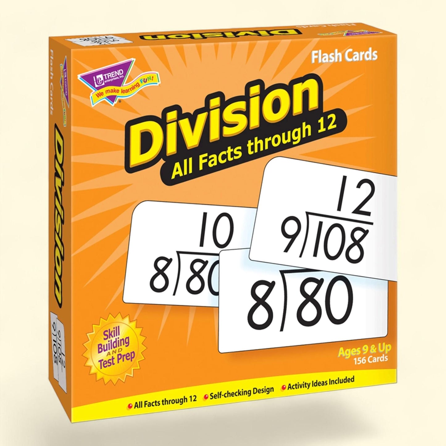 Trend, Tep53204, Division Flash Cards, 156