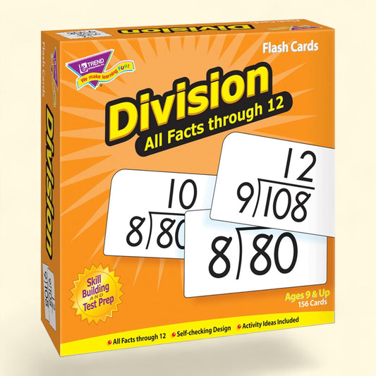 Trend, Tep53204, Division Flash Cards, 156