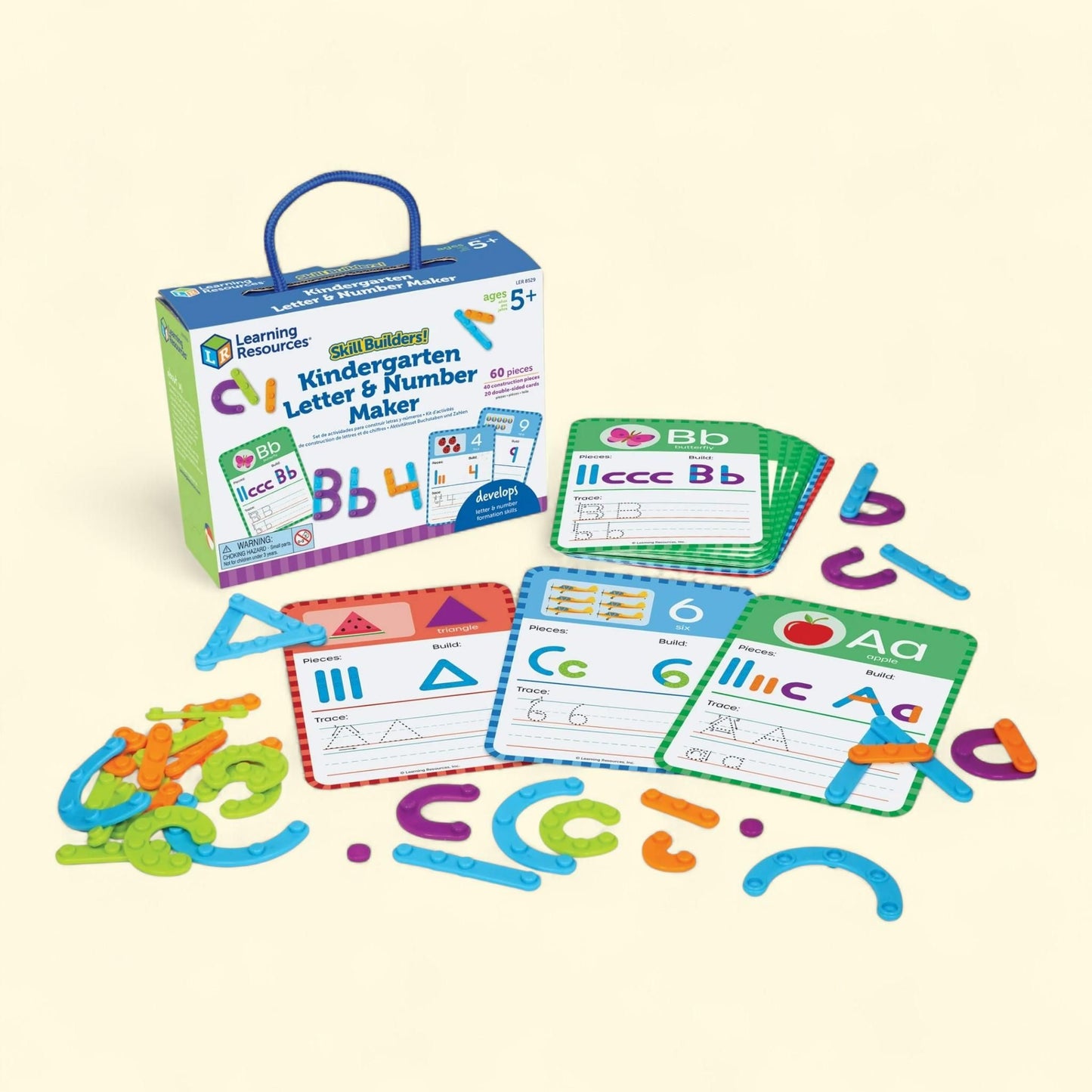 Learning Resources Skill Builders! Kindergarten Letter & Number Maker Math Games, Ages 6 and Up
