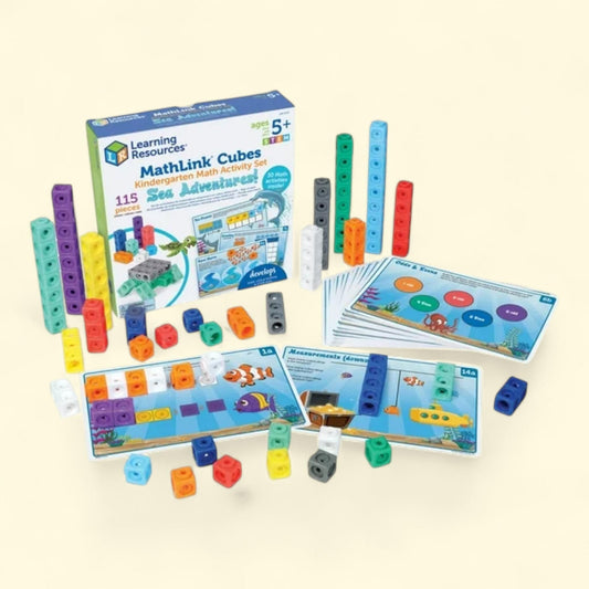 Learning Resources MathLink Cubes, Sea Adventures, Ages 5+