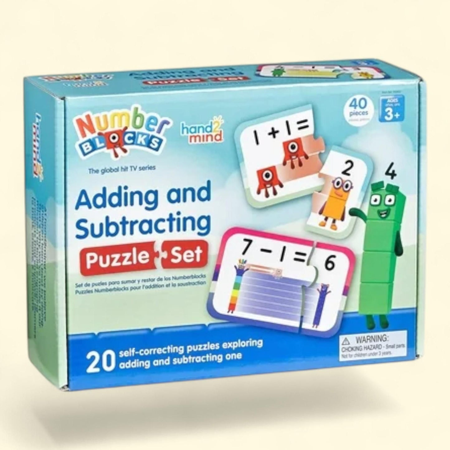 hand2mind Numberblocks® Adding and Subtracting Puzzle Set,  Math Puzzles, Counting Games,  Ages 3+