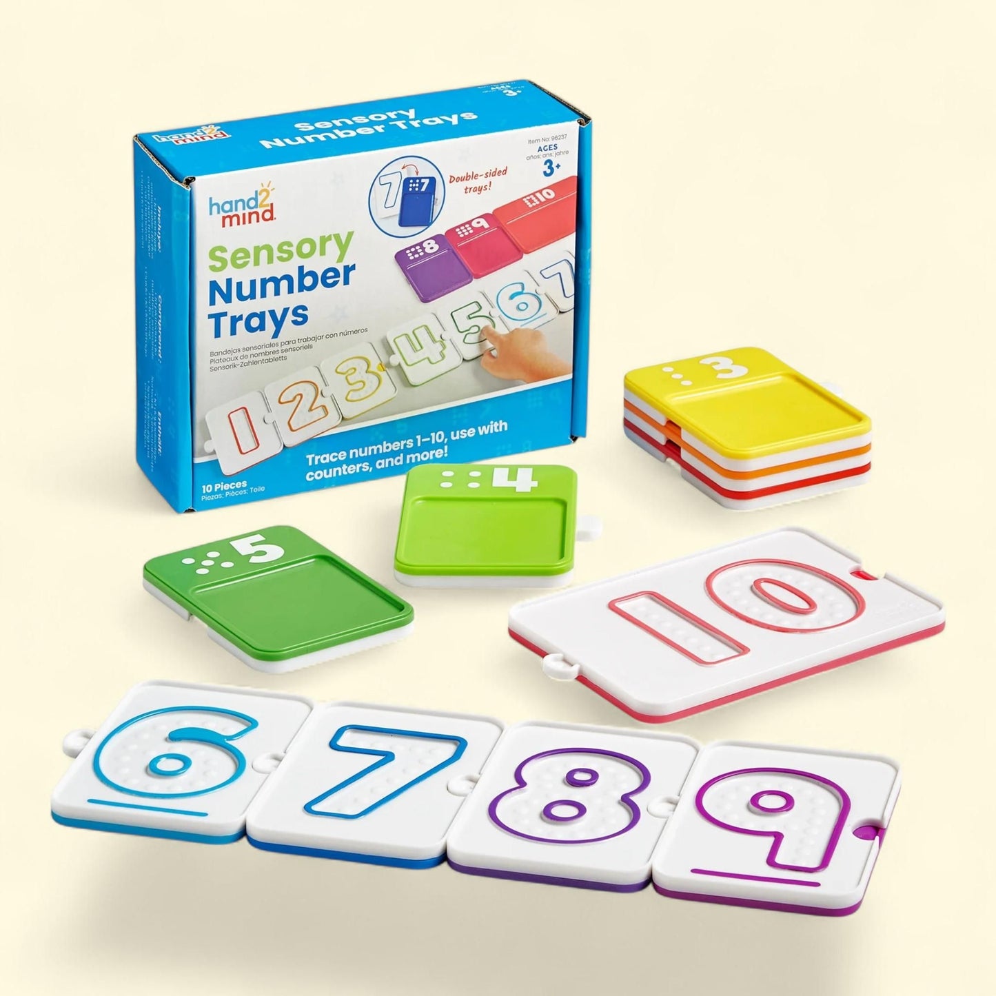 hand2mind Sensory Number Trays,  Size