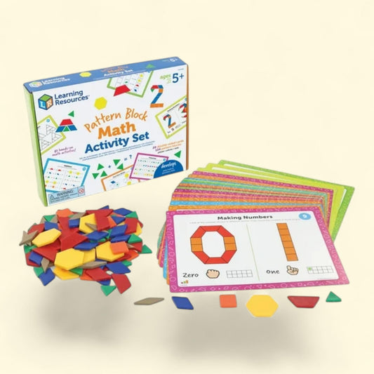 Learning Resources Pattern Block Math Activity Set, 144 Pieces