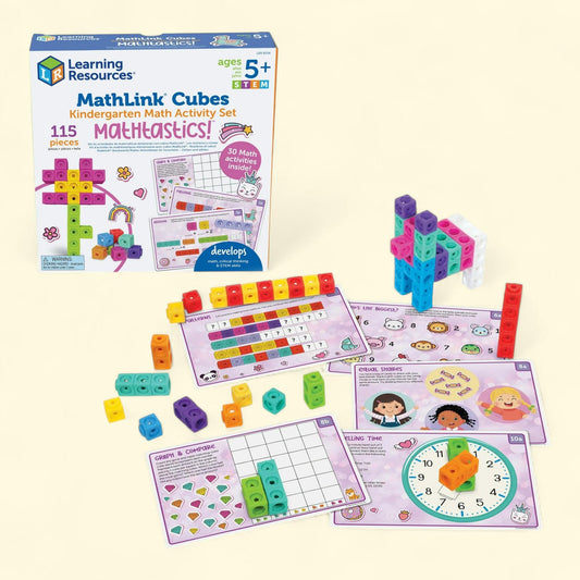 Learning Resources MathLink Cubes Mathtastics! 115 Pieces