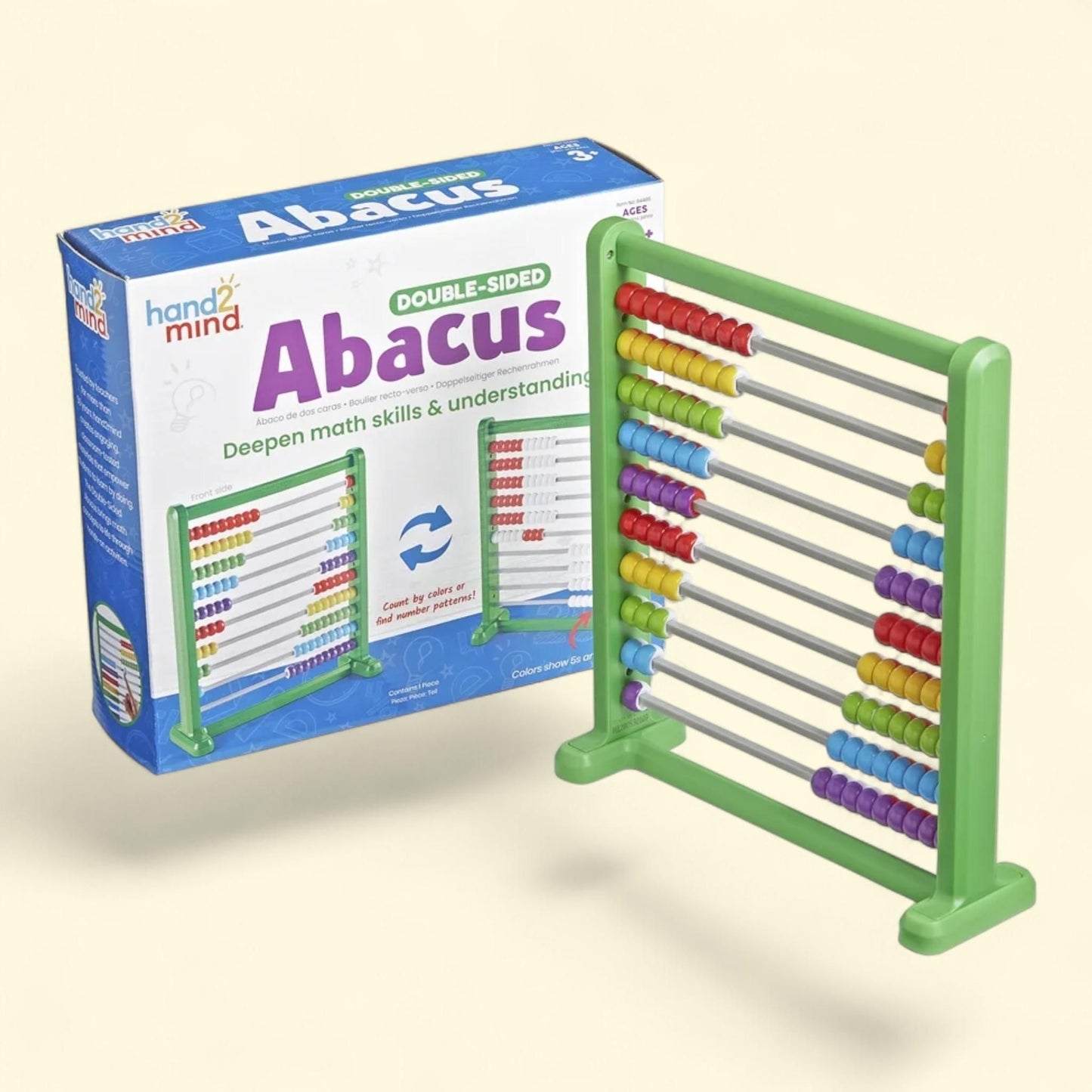 hand2mind Double-Sided Abacus, 100 Counting Beads