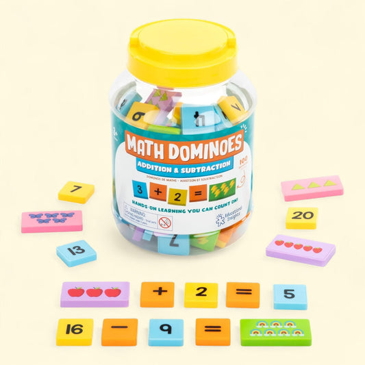 Educational Insights Math Dominoes Addition & Subtraction, Preschool Activities, Ages 3+, 1 pack
