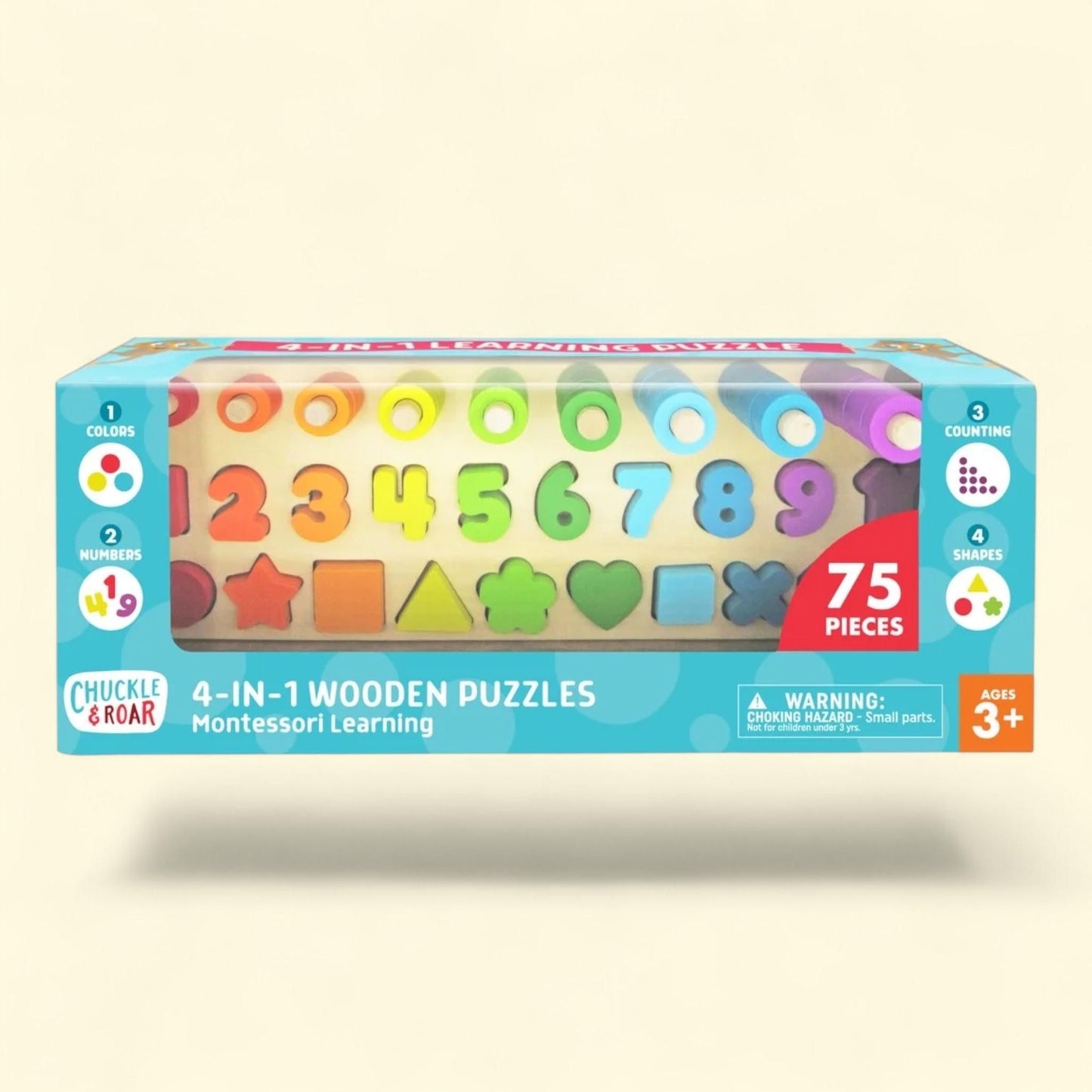 Buffalo Games Montessori Wood Learning Puzzle, Ages 3+