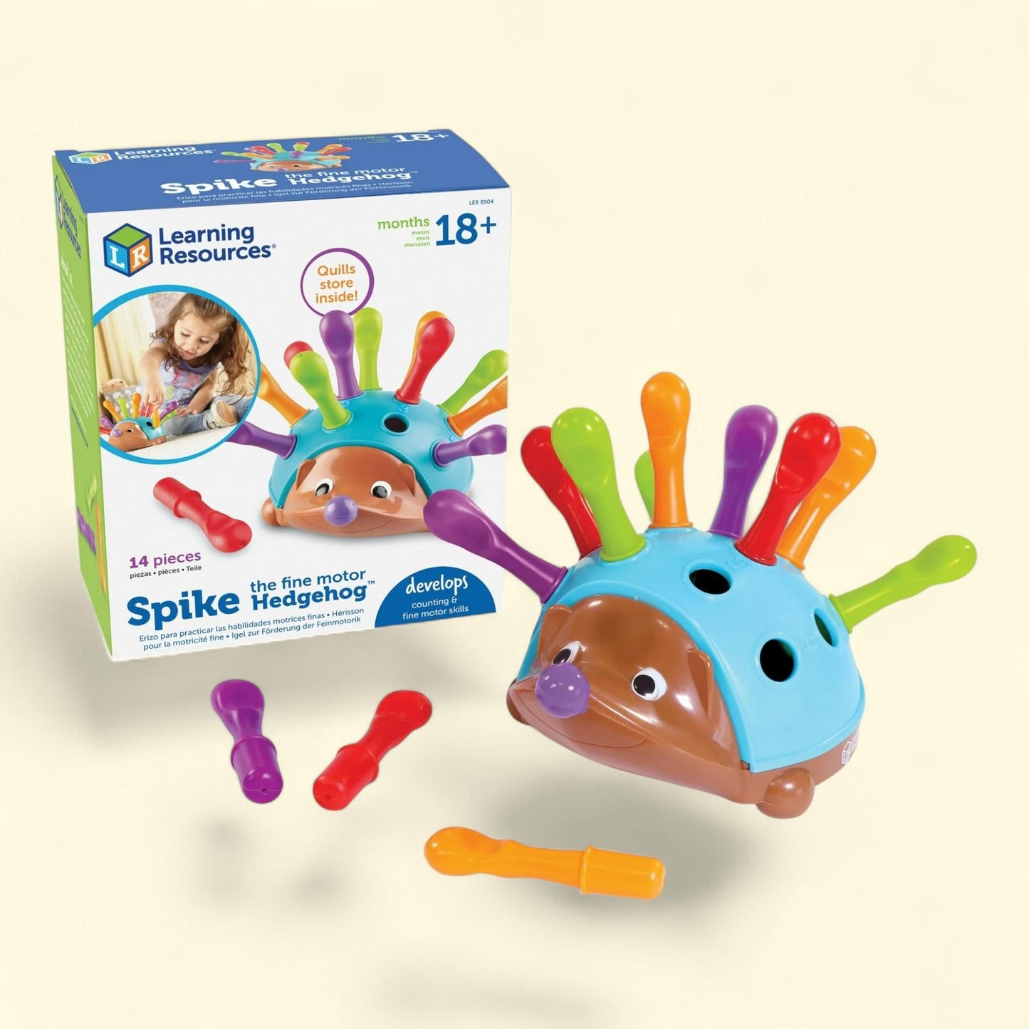Learning Resources Spike The Fine Motor Hedgehog Sensory Toys, Montessori, Ages 18 Months and Up