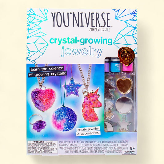YOUniverse Crystal-Growing Jewelry Stem Activity Kit, Child, Ages 8+