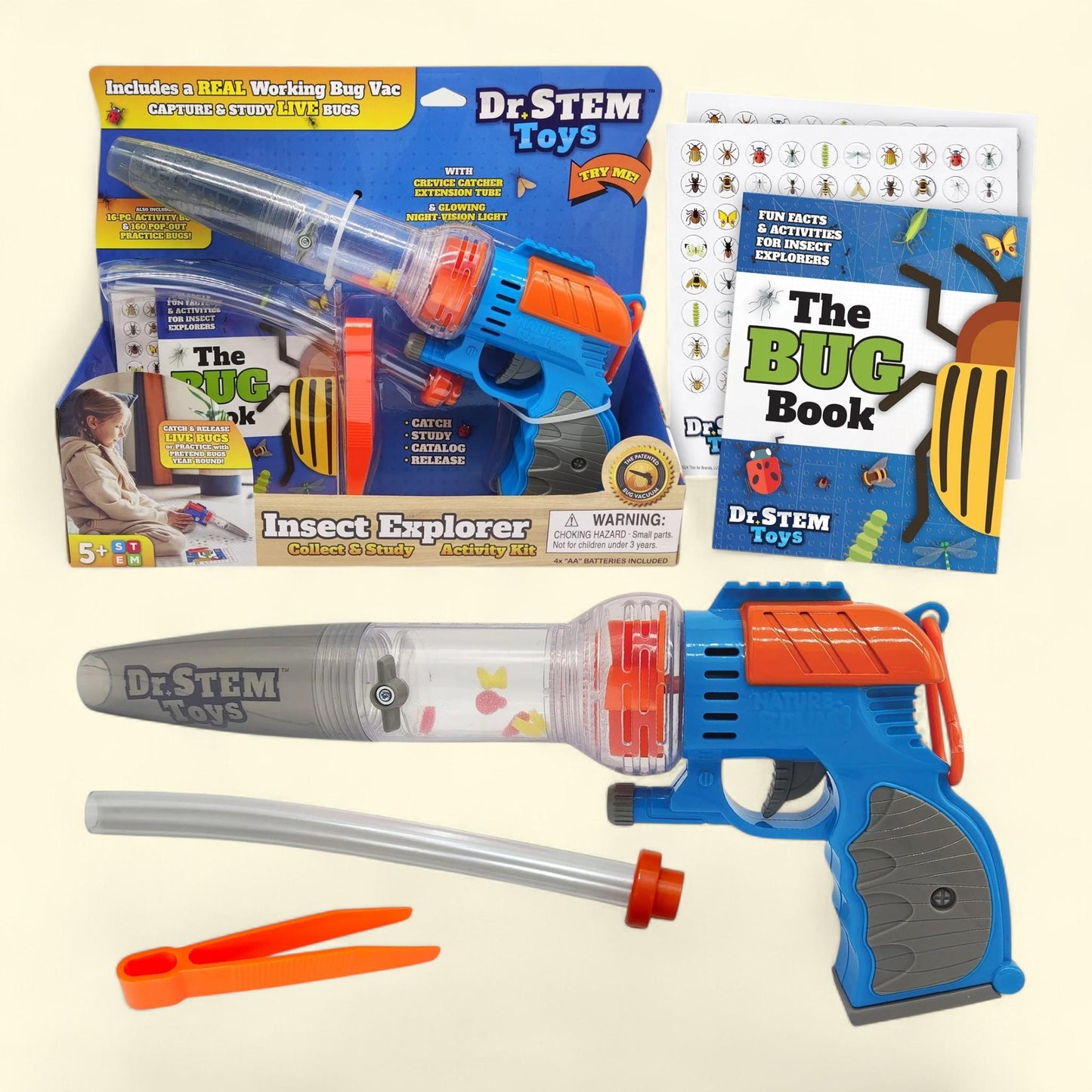 Dr. STEM Toys Insect Explorer Bug Vacuum Kit, 11.5"