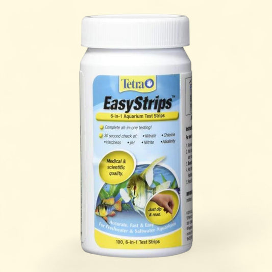 Tetra EasyStrips Aquarium Test Strips, 6-in-1, 25 Count
