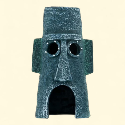 Penn-Plax SpongeBob Squarepant Resin Aquarium Decor, Squidward Tentacles Island Home, 6" Tall