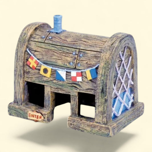 Penn-Plax Spongebob Squarepants Aquarium Resin Ornament, The Krusty Krab, 3.50 in