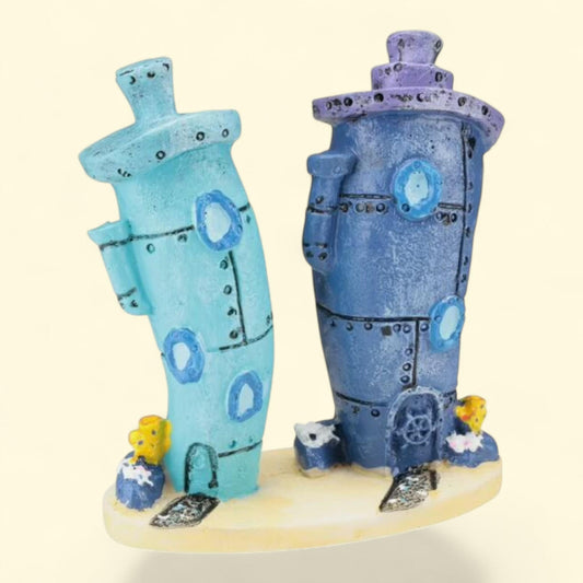Penn-Plax SpongeBob Squarepants - Bikini Bottom Homes, Aquarium Resin Ornament, Fish Tanks, 1.5 in