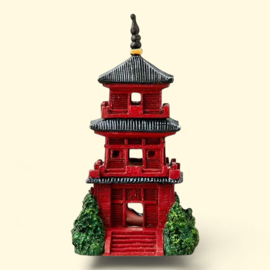 Décoration pour aquarium « Vibrant Life Pagoda », 8,3 cm x 8 cm x 14,5 cm